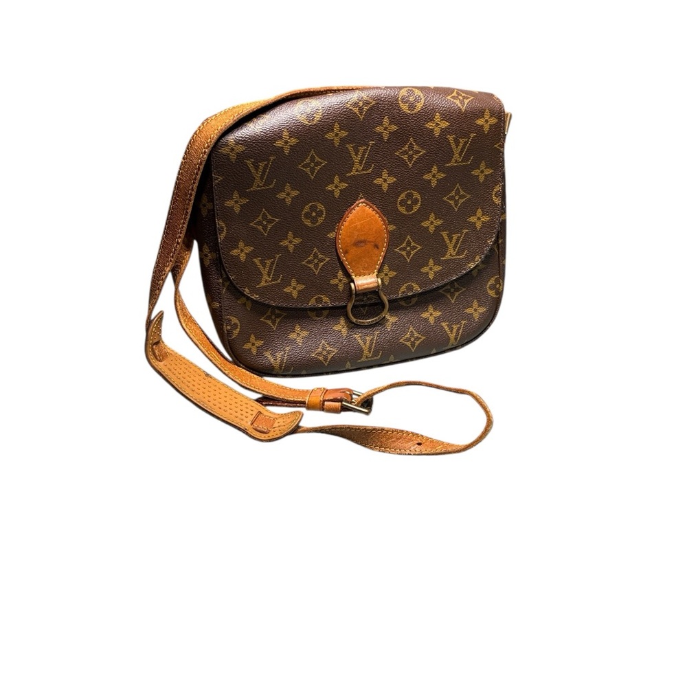 Louis Vuitton Monogram Saint Cloud GM Crossbody Bag Vintage Saddle GUC